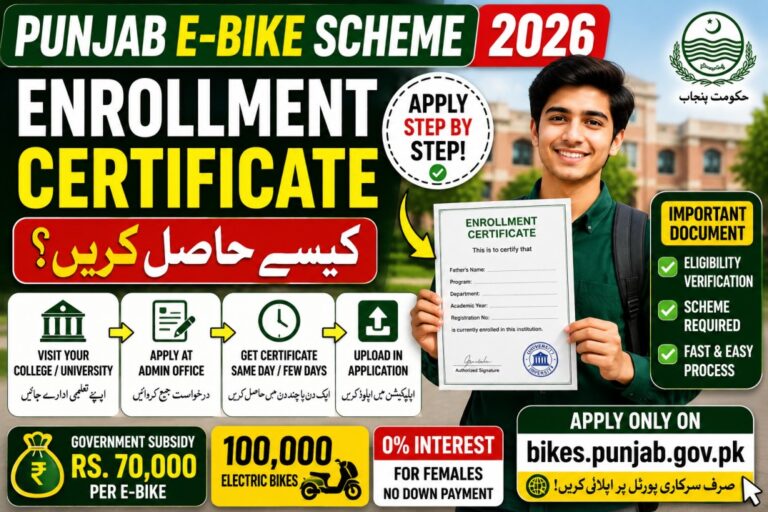 How to Get Enrollment Certificate for Punjab E-Bike Scheme 2026 Application