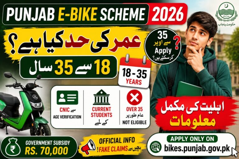 Age Limit for CM Punjab E-Bike Scheme 2026 – Can Over 35 Students Still Apply?